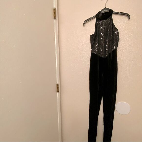 Revolution Dance Costume Black sequin velvet unitard Bad Blood RC17011 Child LC - Picture 4 of 12